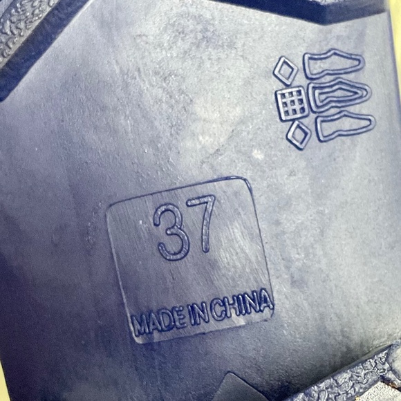 NRUDPQV Blue Waterproof Bow Rubber Rain Winter Snow Ankle Boots  size 6.5 - Picture 14 of 16